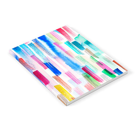 Ninola Design Colorful Brushstrokes White Notebook