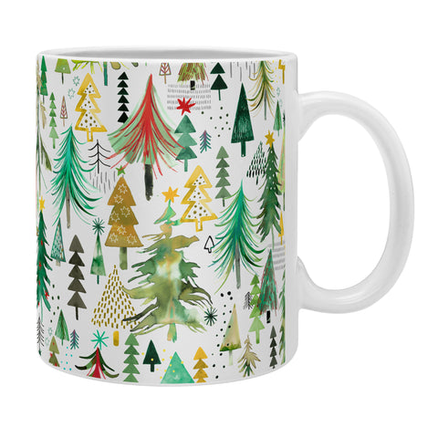 Ninola Design Colorful christmas trees Yuletide Coffee Mug