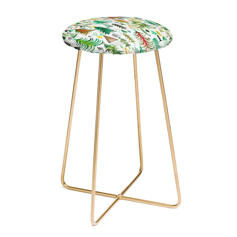 Ninola Design Colorful christmas trees Yuletide Counter Stool