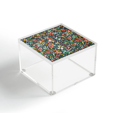 Ninola Design Colorful Flower Petals Coral Acrylic Box