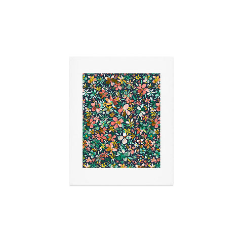 Ninola Design Colorful Flower Petals Coral Art Print