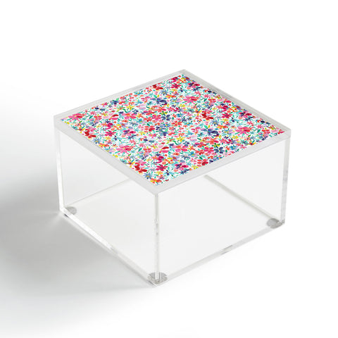 Ninola Design Colorful Flower Petals Multi Acrylic Box