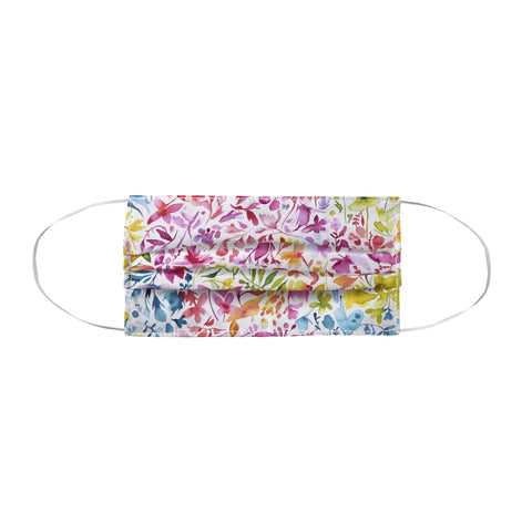 Ninola Design Colorful flowers and plants ivy Face Mask