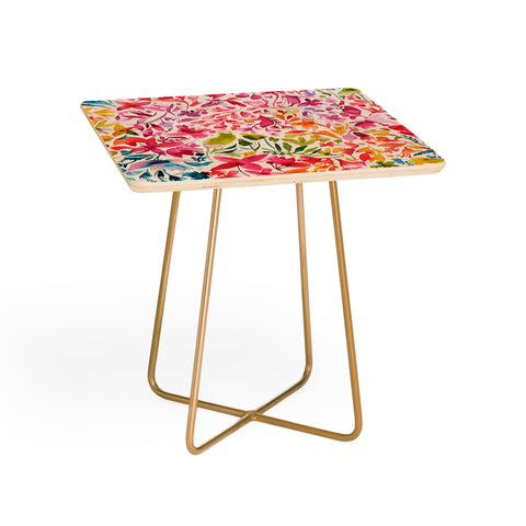 Ninola Design Colorful flowers and plants ivy Side Table