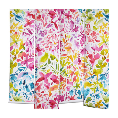 Ninola Design Colorful flowers and plants ivy Wall Mural