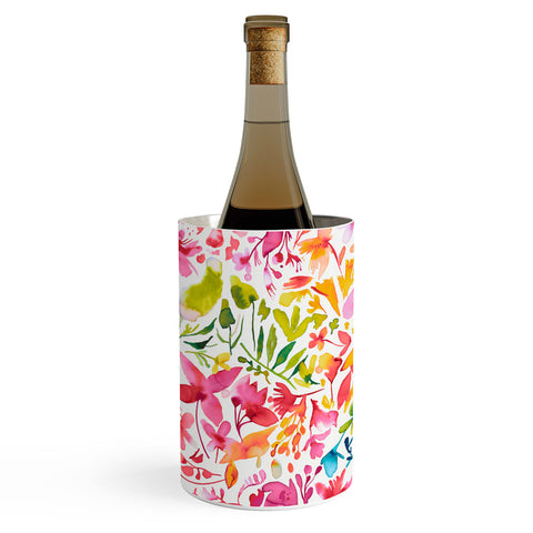 Ninola Design Colorful flowers and plants ivy Wine Chiller