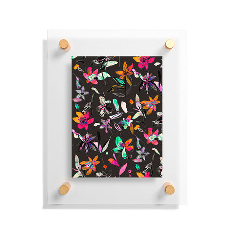 Ninola Design Colorful Ink Flowers Floating Acrylic Print