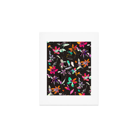 Ninola Design Colorful Ink Flowers Art Print