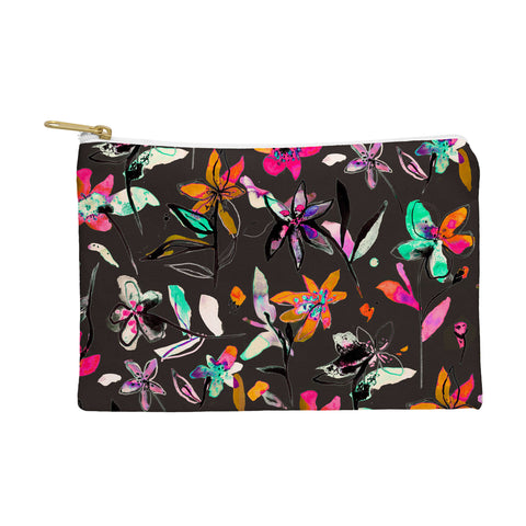 Ninola Design Colorful Ink Flowers Pouch