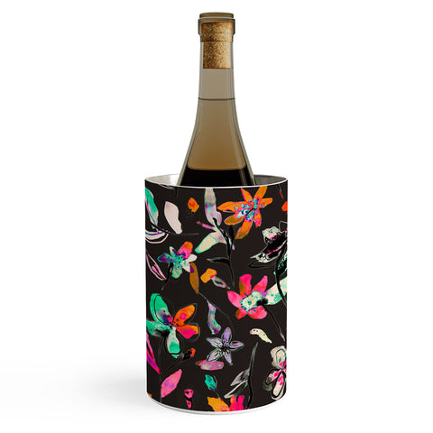 Ninola Design Colorful Ink Flowers Wine Chiller