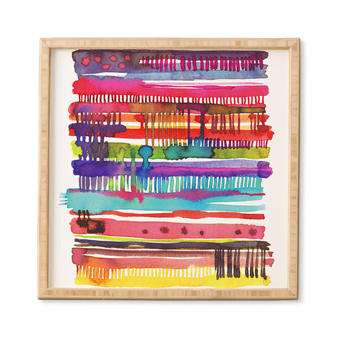 Ninola Design Colorful weaving loom Framed Wall Art