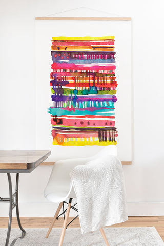 Ninola Design Colorful weaving loom Art Print And Hanger