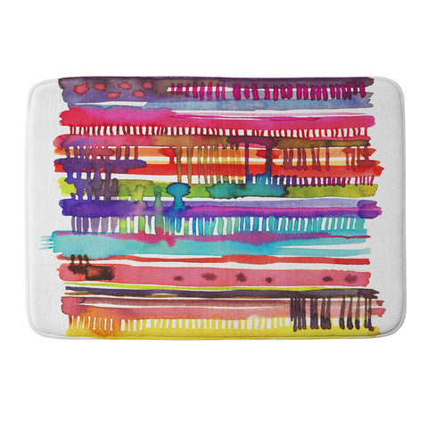 Ninola Design Colorful weaving loom Memory Foam Bath Mat