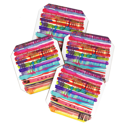 Ninola Design Colorful weaving loom Coaster Set