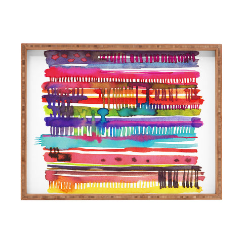 Ninola Design Colorful weaving loom Rectangular Tray