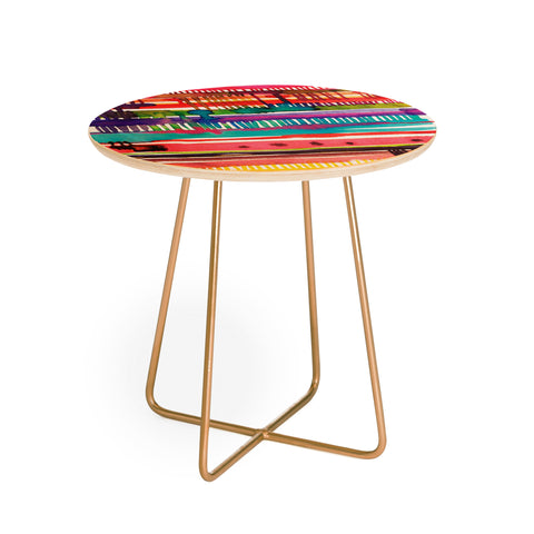 Ninola Design Colorful weaving loom Round Side Table
