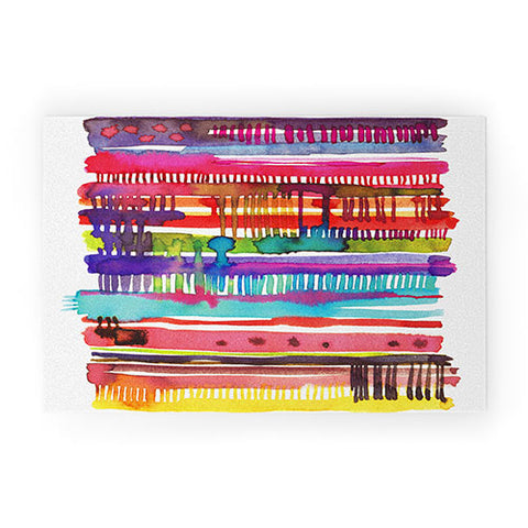 Ninola Design Colorful weaving loom Welcome Mat