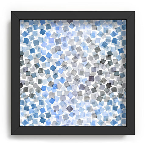 Ninola Design Confetti Plaids Blue Recessed Framing Square