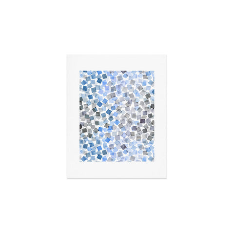 Ninola Design Confetti Plaids Blue Art Print