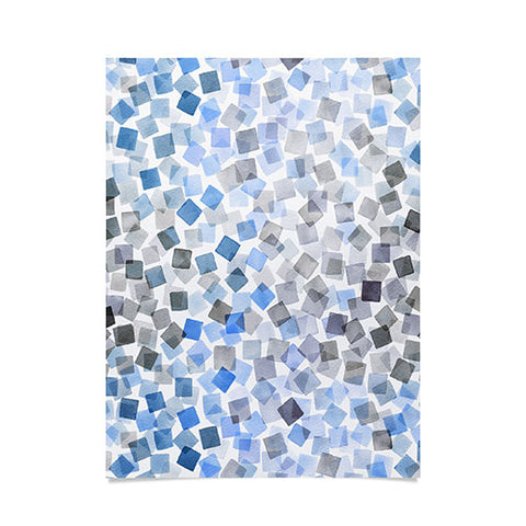 Ninola Design Confetti Plaids Blue Poster