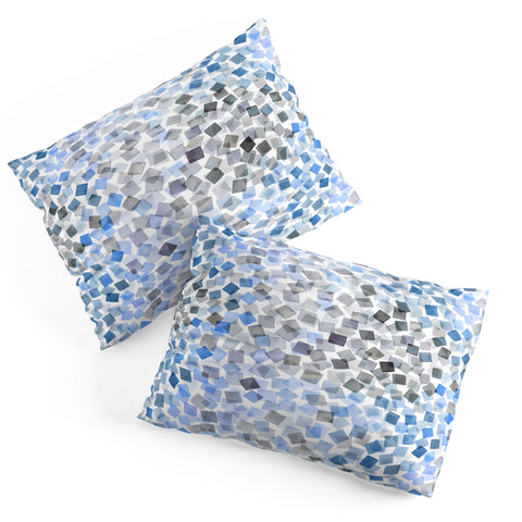Ninola Design Confetti Plaids Blue Pillow Shams