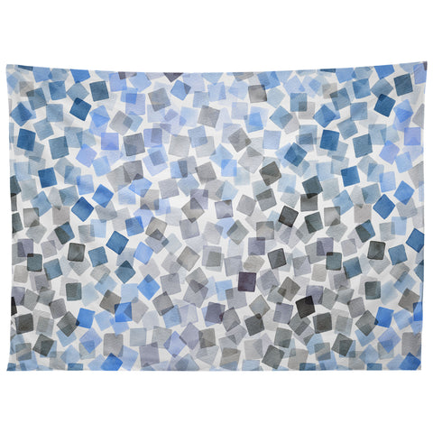 Ninola Design Confetti Plaids Blue Tapestry