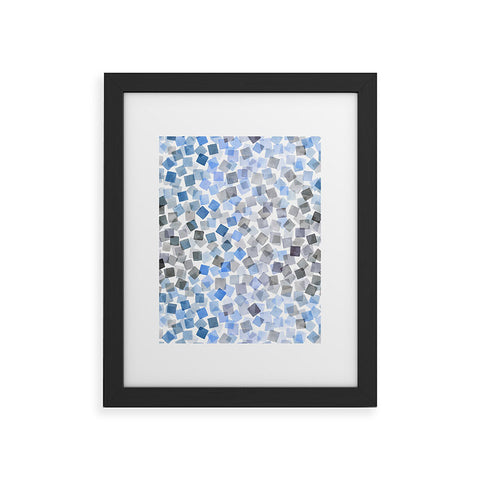 Ninola Design Confetti Plaids Blue Framed Art Print