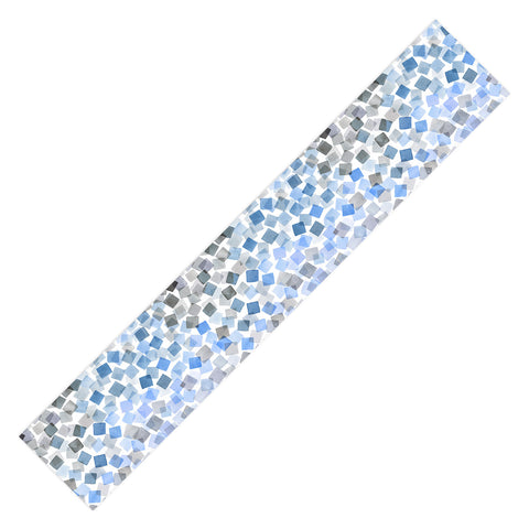 Ninola Design Confetti Plaids Blue Table Runner