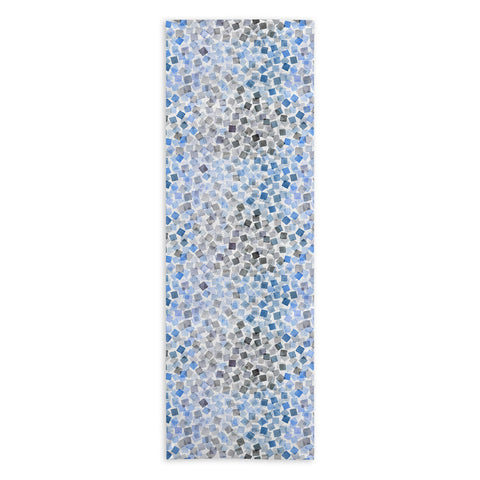 Ninola Design Confetti Plaids Blue Yoga Towel