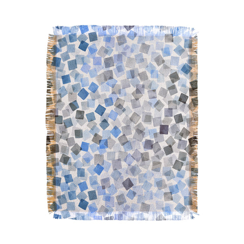 Ninola Design Confetti Plaids Blue Throw Blanket