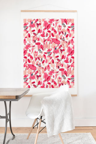 Ninola Design Coral Flower Petals Art Print And Hanger