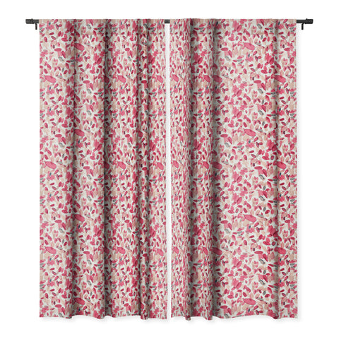 Ninola Design Coral Flower Petals Blackout Window Curtain