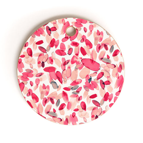 Ninola Design Coral Flower Petals Cutting Board Round
