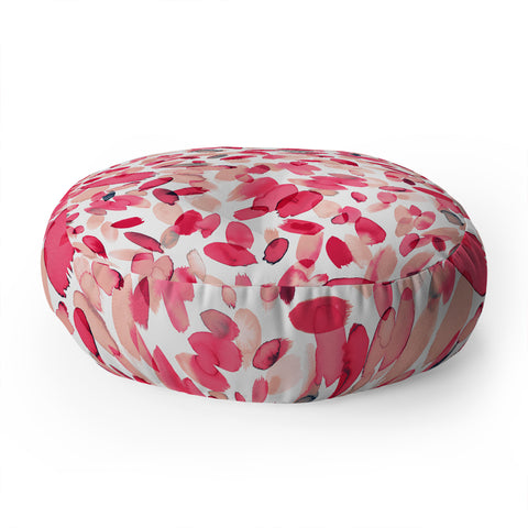 Ninola Design Coral Flower Petals Floor Pillow Round