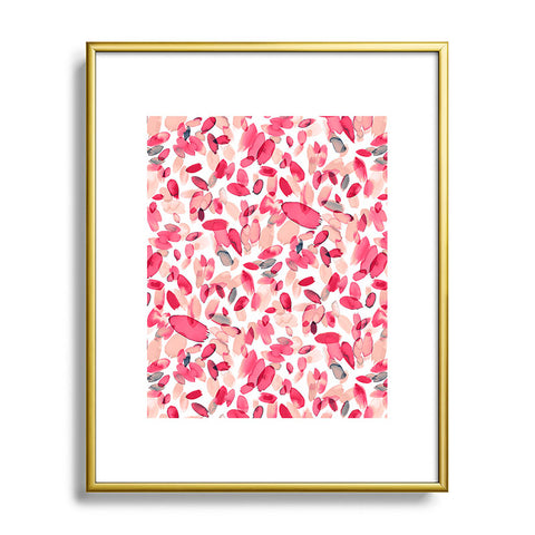 Ninola Design Coral Flower Petals Metal Framed Art Print