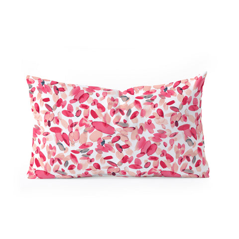 Ninola Design Coral Flower Petals Oblong Throw Pillow