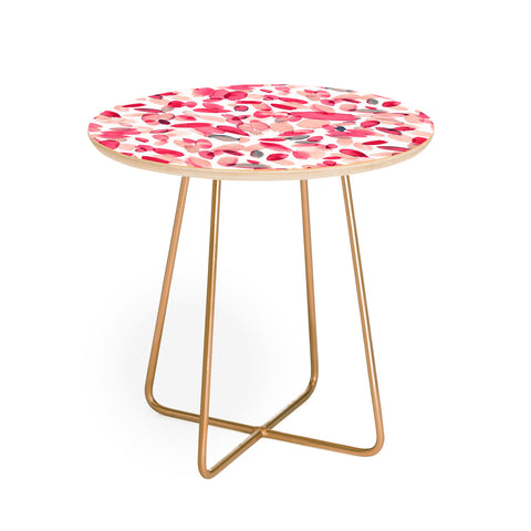 Ninola Design Coral Flower Petals Round Side Table