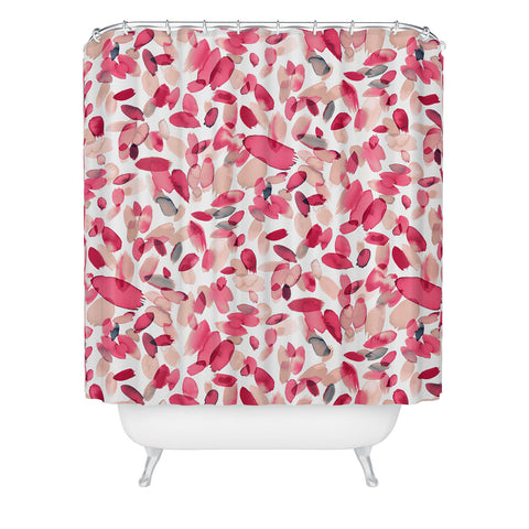 Ninola Design Coral Flower Petals Shower Curtain