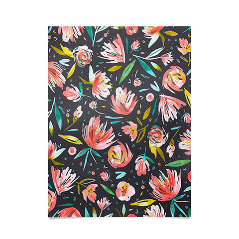 Ninola Design Coral peonies festival floral Poster