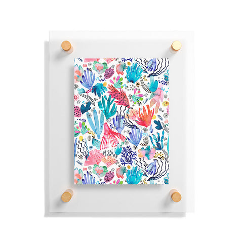 Ninola Design Coral Reef Watercolor Floating Acrylic Print