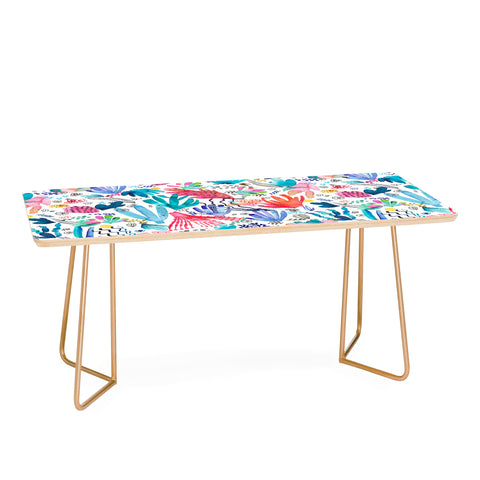 Ninola Design Coral Reef Watercolor Coffee Table