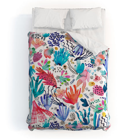 Ninola Design Coral Reef Watercolor Comforter