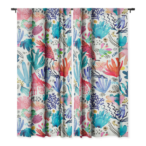 Ninola Design Coral Reef Watercolor Blackout Non Repeat