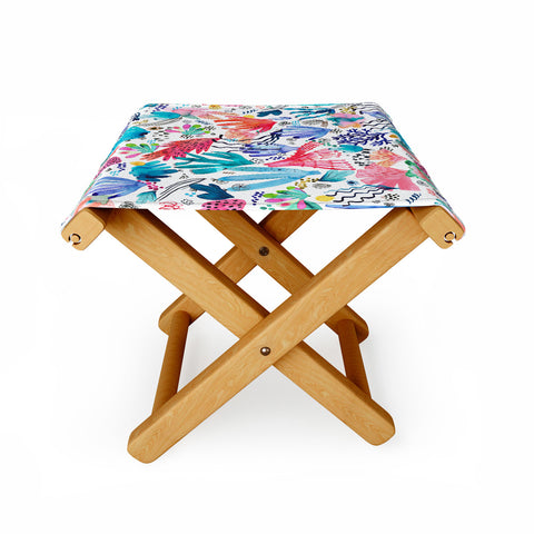 Ninola Design Coral Reef Watercolor Folding Stool