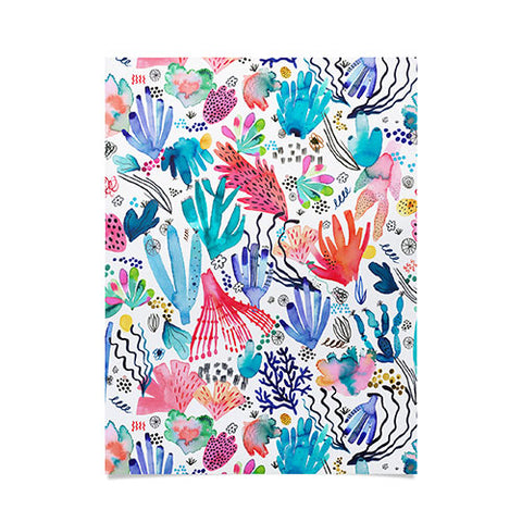 Ninola Design Coral Reef Watercolor Poster