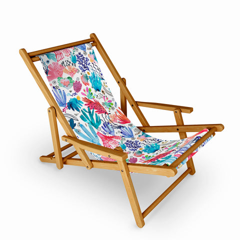 Ninola Design Coral Reef Watercolor Sling Chair