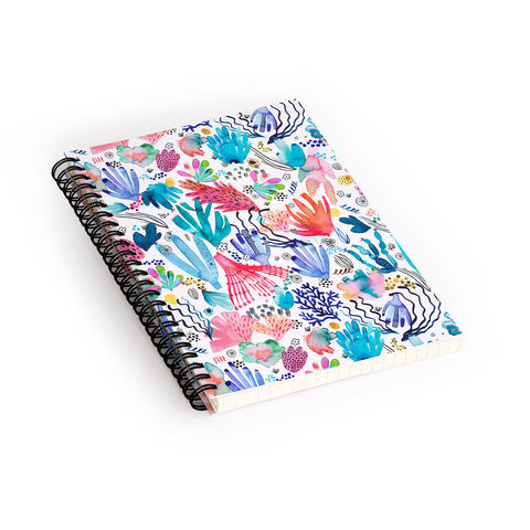 Ninola Design Coral Reef Watercolor Spiral Notebook