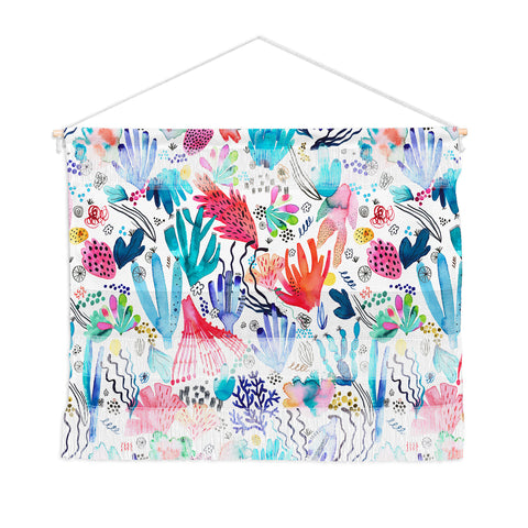 Ninola Design Coral Reef Watercolor Wall Hanging Landscape