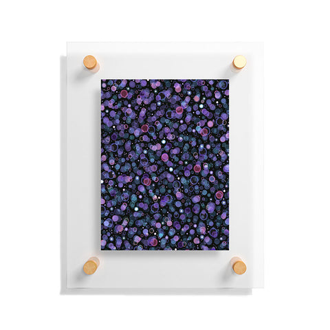 Ninola Design Cosmic Circles Ultraviolet Dots Bubbles Floating Acrylic Print