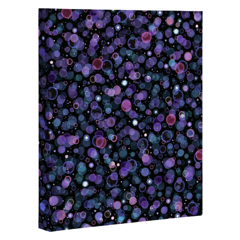 Ninola Design Cosmic Circles Ultraviolet Dots Bubbles Art Canvas